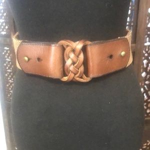 Fossil stretch belt with a leather buckle